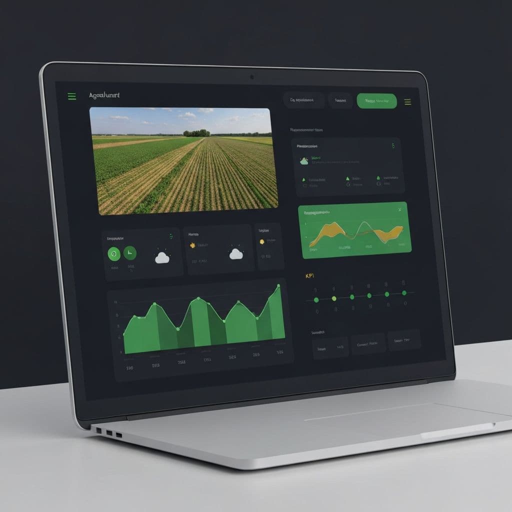 AcrePilot dashboard showing farm analytics and recommendation workflows